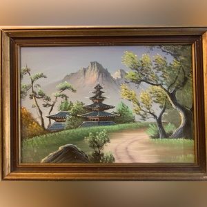 Original Vintage Japanese Oil Painting